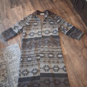 Vintage Aztec Wool Trench